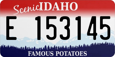 ID license plate E153145