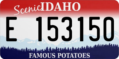 ID license plate E153150