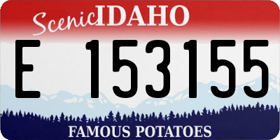 ID license plate E153155