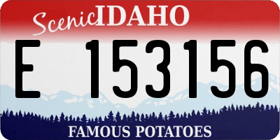 ID license plate E153156