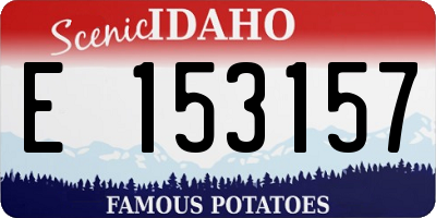 ID license plate E153157