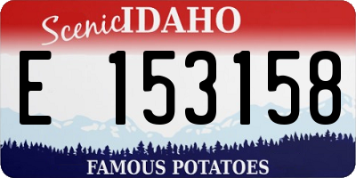ID license plate E153158