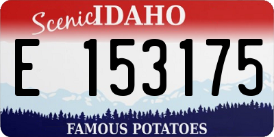 ID license plate E153175