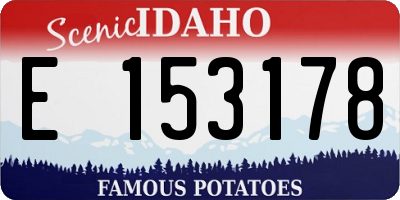 ID license plate E153178