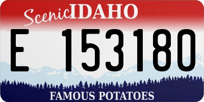 ID license plate E153180