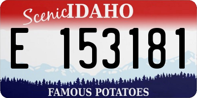 ID license plate E153181