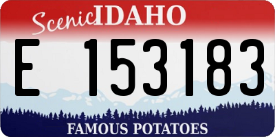 ID license plate E153183