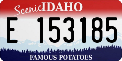 ID license plate E153185