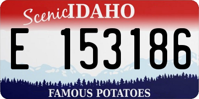 ID license plate E153186