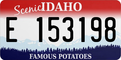 ID license plate E153198