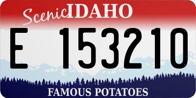 ID license plate E153210