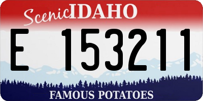 ID license plate E153211