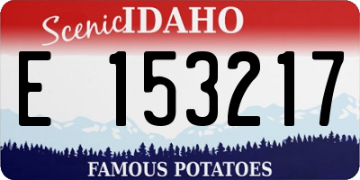 ID license plate E153217