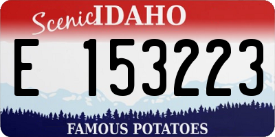 ID license plate E153223