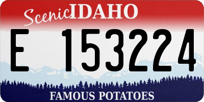 ID license plate E153224