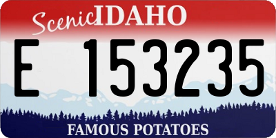 ID license plate E153235