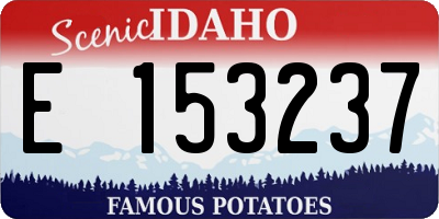 ID license plate E153237