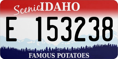 ID license plate E153238