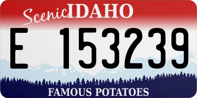 ID license plate E153239
