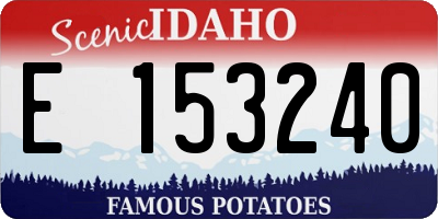 ID license plate E153240
