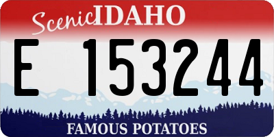 ID license plate E153244