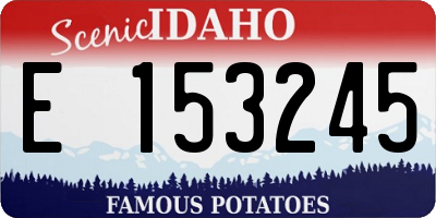 ID license plate E153245