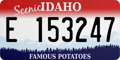 ID license plate E153247