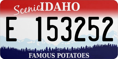 ID license plate E153252