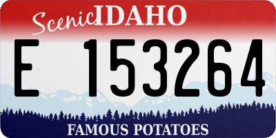 ID license plate E153264