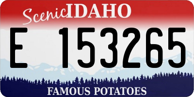 ID license plate E153265