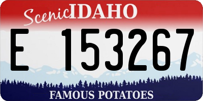 ID license plate E153267