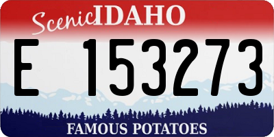 ID license plate E153273
