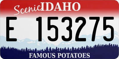 ID license plate E153275