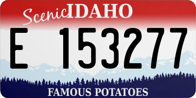 ID license plate E153277