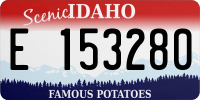 ID license plate E153280