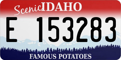 ID license plate E153283