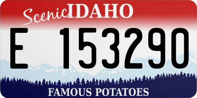 ID license plate E153290