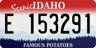 ID license plate E153291