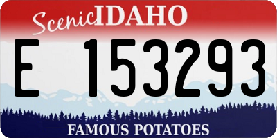 ID license plate E153293