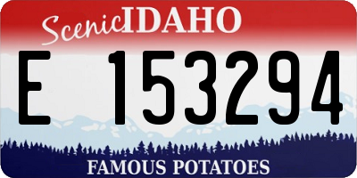 ID license plate E153294