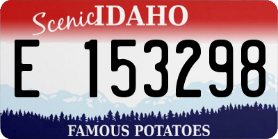 ID license plate E153298