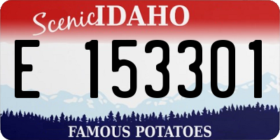 ID license plate E153301