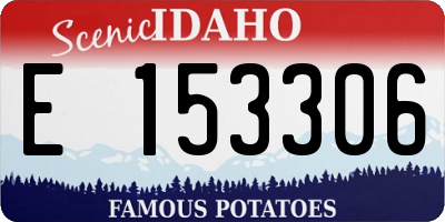 ID license plate E153306