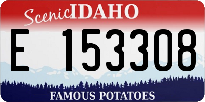 ID license plate E153308