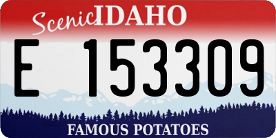 ID license plate E153309