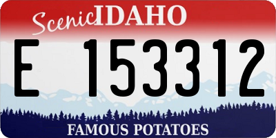 ID license plate E153312