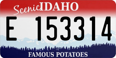 ID license plate E153314