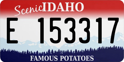 ID license plate E153317