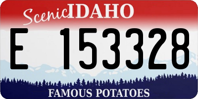 ID license plate E153328