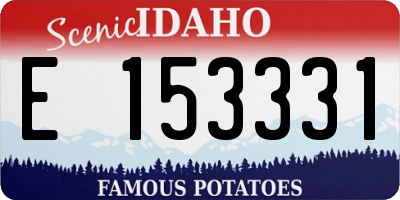 ID license plate E153331